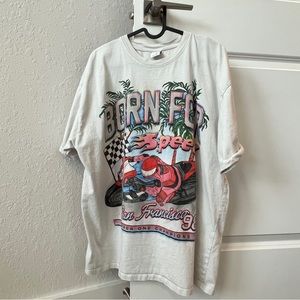 Bershka Oversized T-Shirt motorcycle race